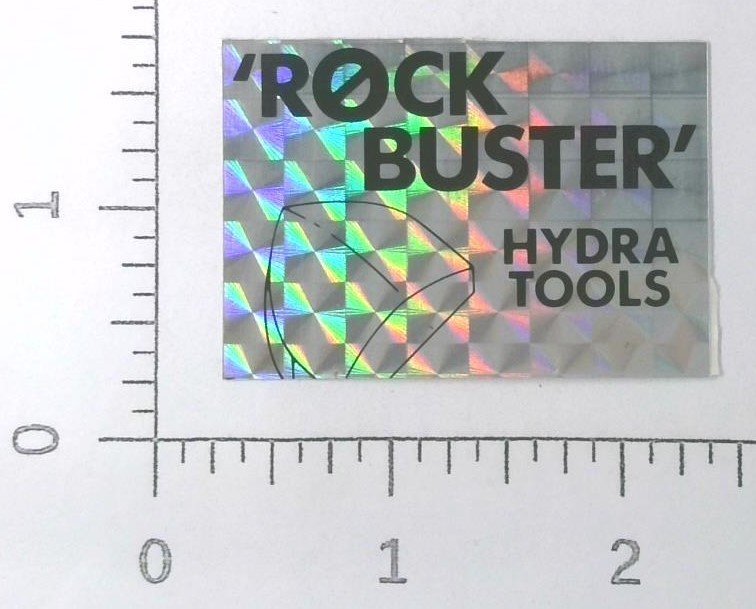 Vintage Rock Buster Hydra Tools Coal Mining Sticker Decal