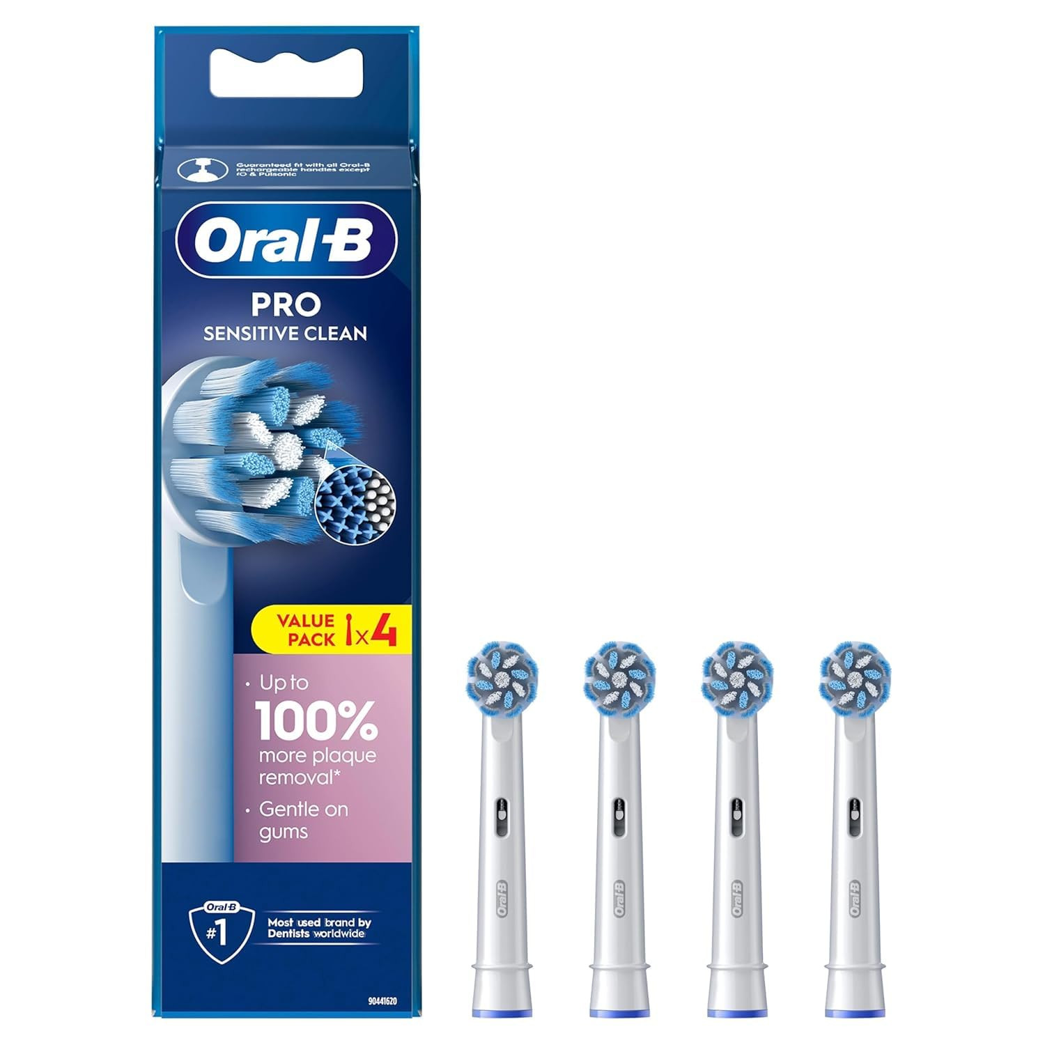 Oral-B Pro Sensitive Clean Electric Toothbrush Replacement Heads, X-Shaped & Ext
