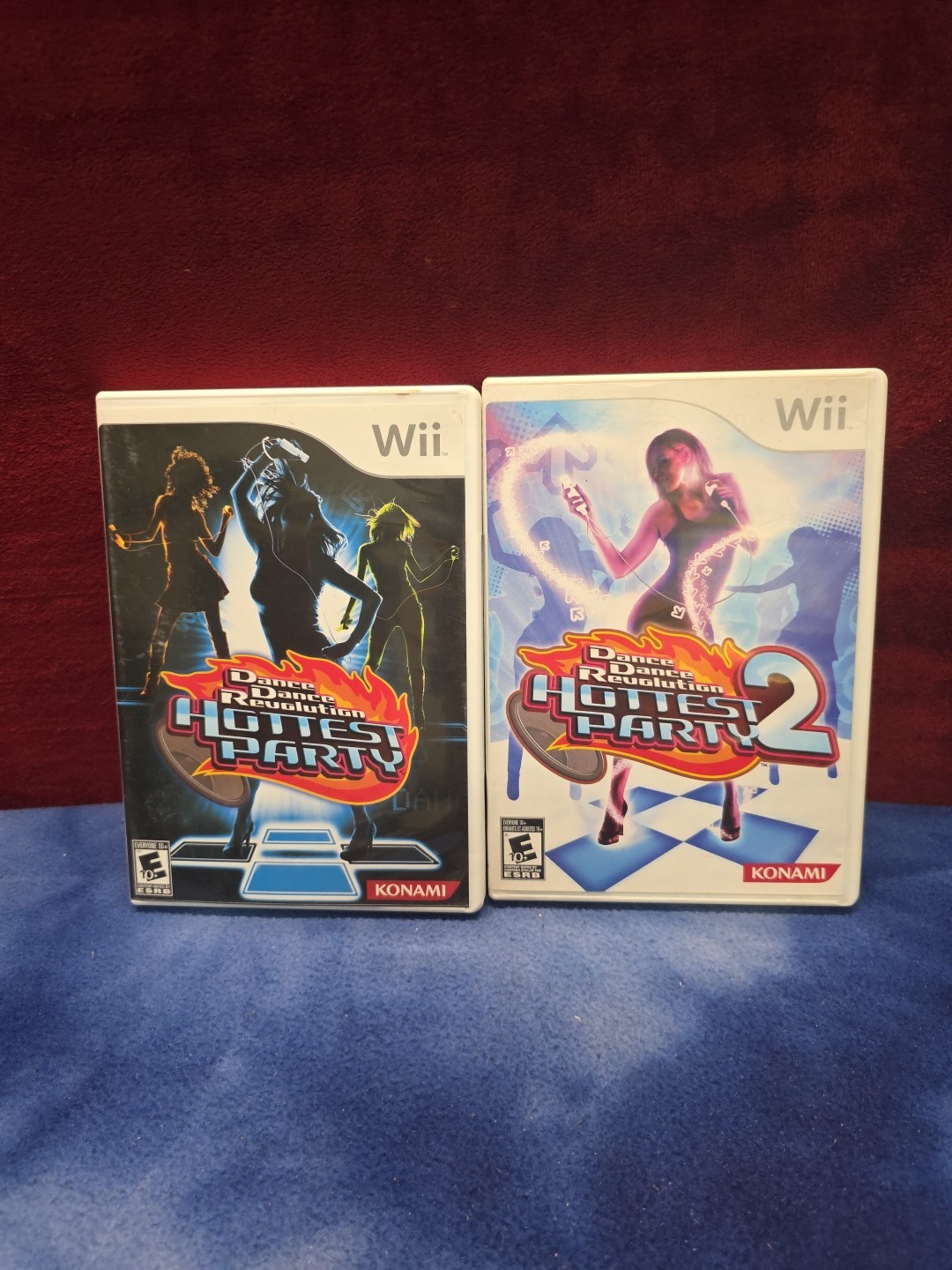 Dance Dance Revolution Hottest Party 1 & 2 Nintendo Wii -  Game Lot Bundle CIB