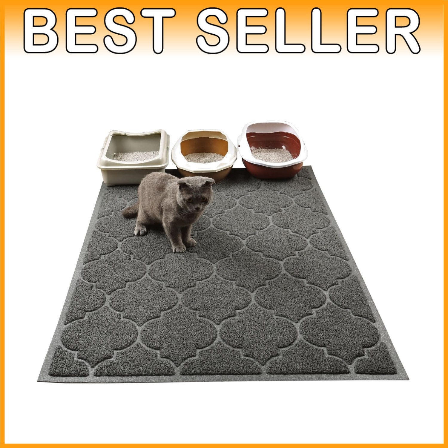 XL Cat Litter Mat, 46x35 Inches, Phthalate-Free