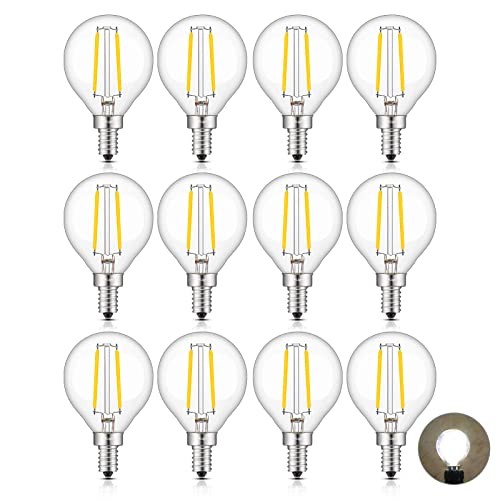  G16.5 LED Chandelier Bulbs, 2W = 25W Eqv 250LM, Neutral White 4000k - 12 Pack