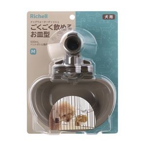 (Set of 2) Dog Water Dish M, Dark Brown (Wholesale)