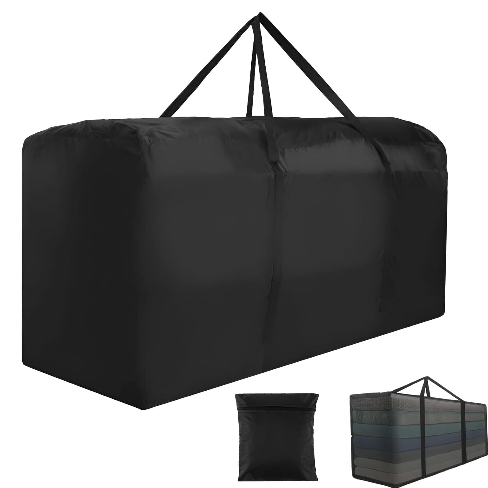 68" Extra Large Waterproof Outdoor Cushion Storage Bag, Heavy Duty Patio Furn...