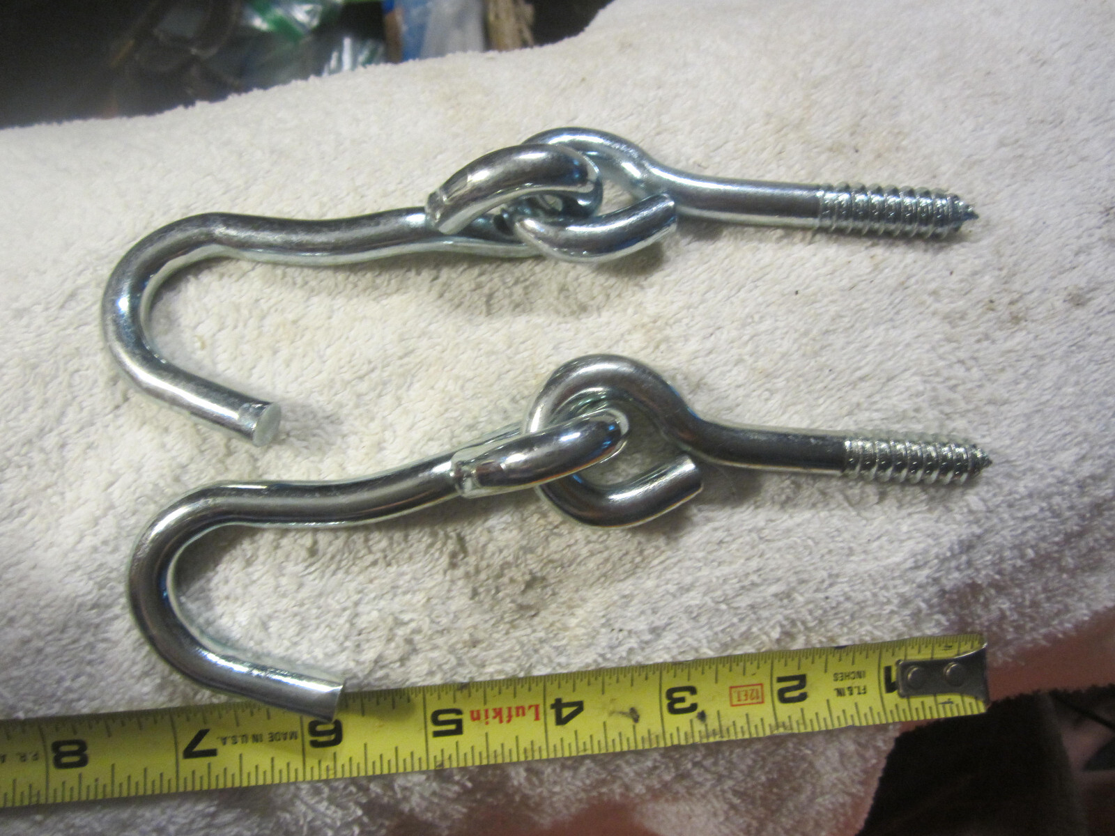2 lot 3/8"  Lag Thread Screw Eye Bolt  with hanging hook,very heavy duty,New