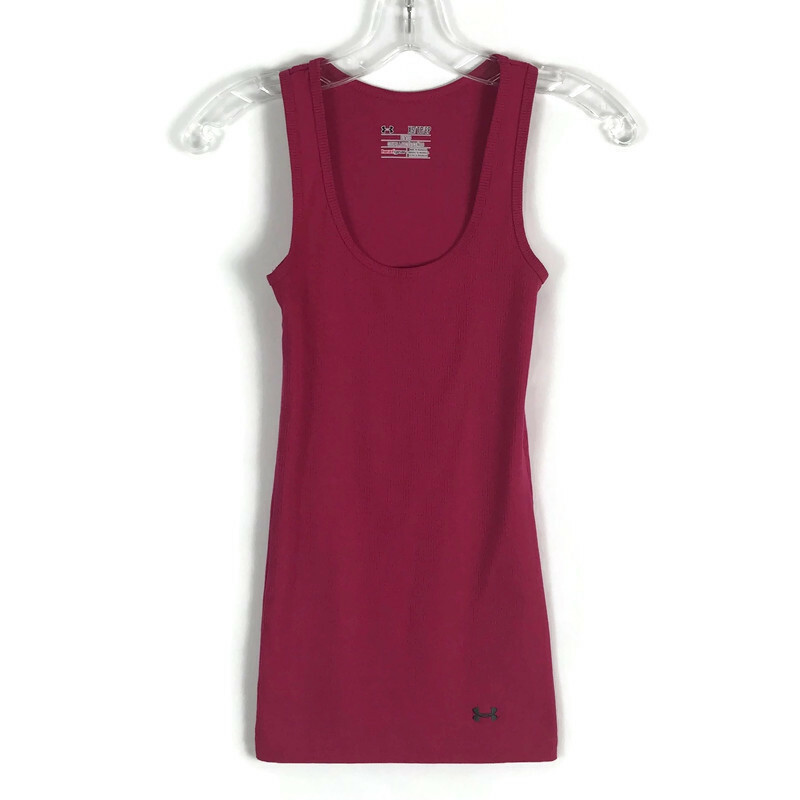 Under Armour Womens Shirt Size XS Pink Tank Fitted Heat Gear Athletic Wear  