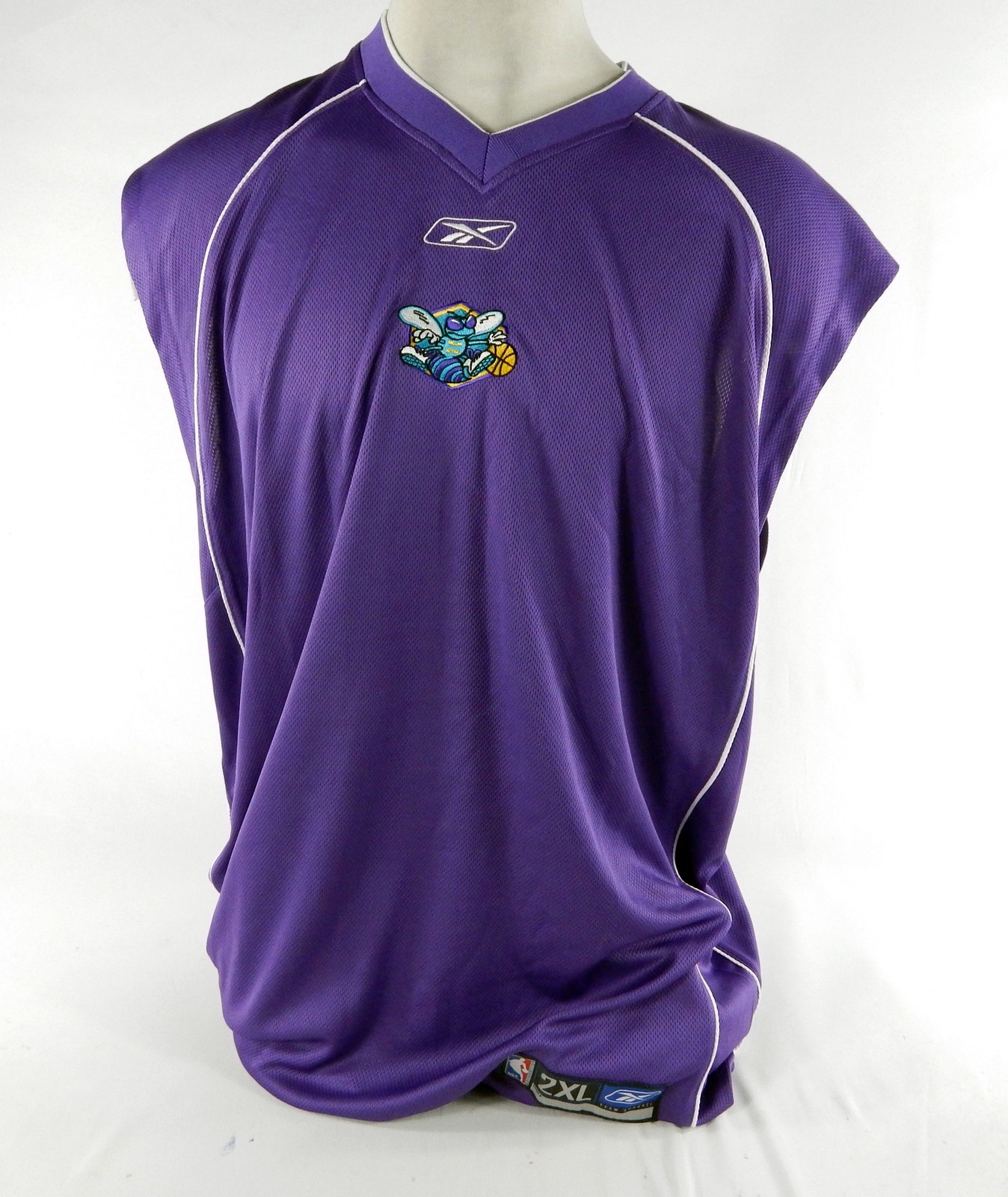 2004-05 Charlotte Hornets Game Used Purple Tank Top Shirt 2XLT DP70517