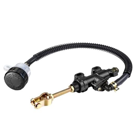 Rear Brake Master Cylinder Replacement with Brake Fluid Reservoir for black