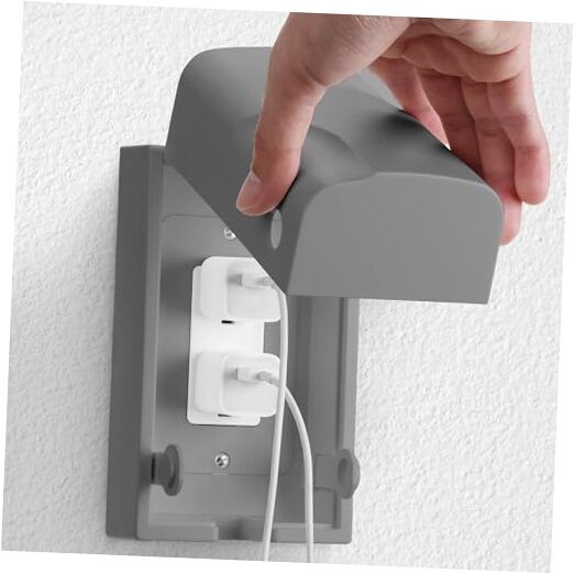 Bates - Baby Safety Outlet Cover Box, Outlet Covers Baby Proofing, 1 Pack Grey