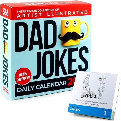 Dad Joke Desk Calendar 2026 - Unique Fun Gift For Dad 365 2026 DAD EDITION