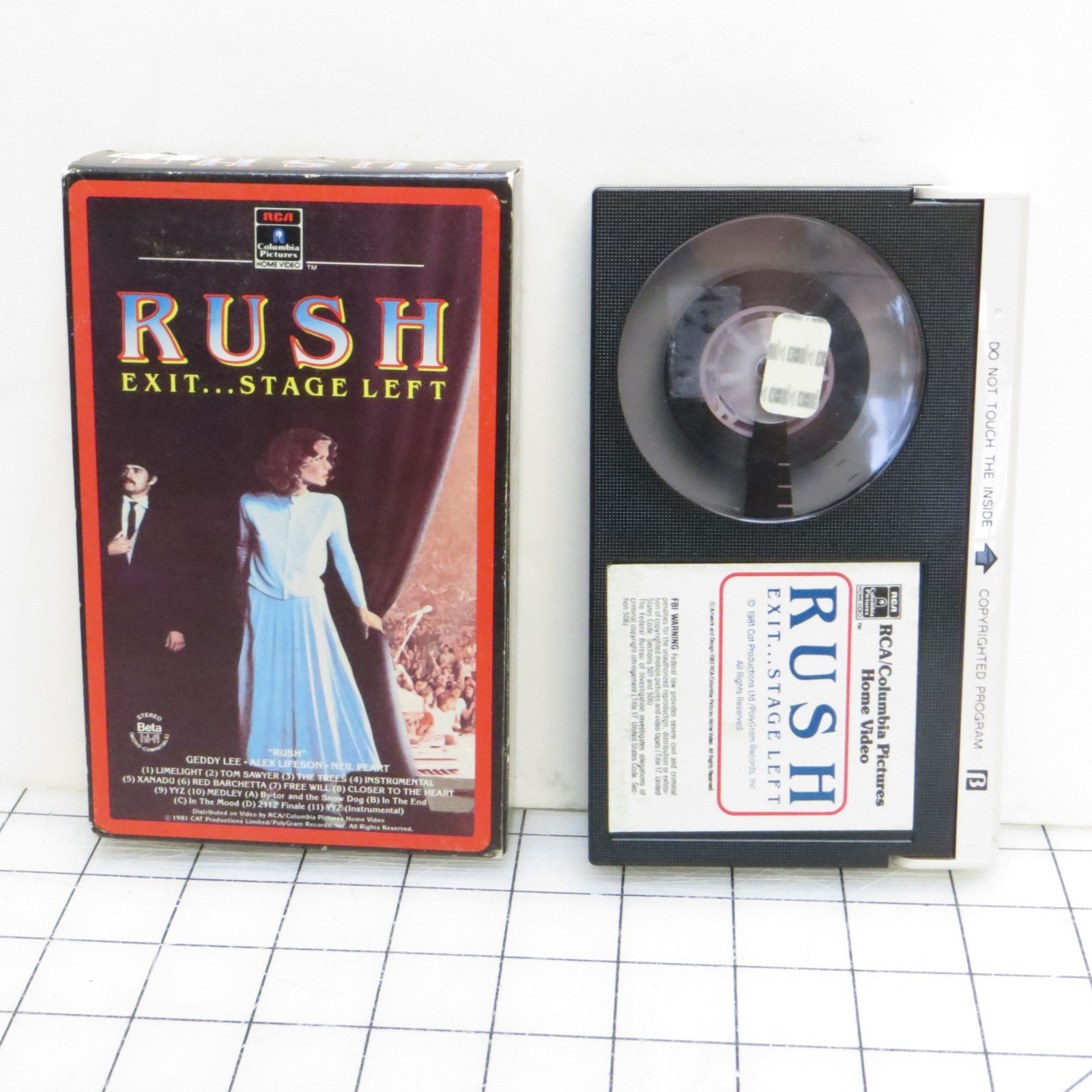 Rush Exit...Stage Left 1983 BETAMAX Video Cassette