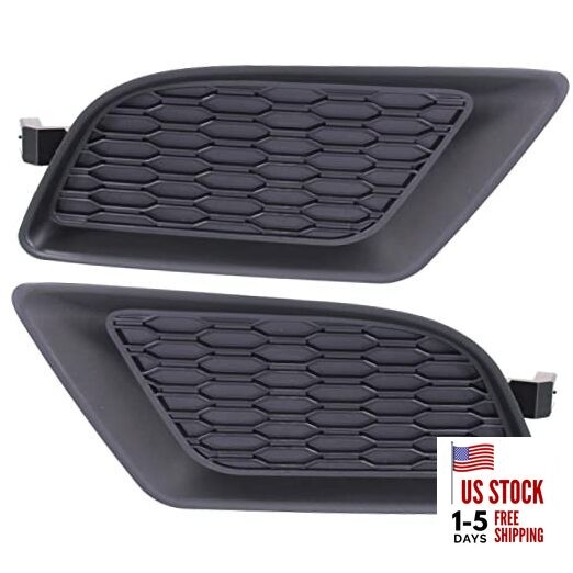 Front Left Driver & Right Passenger Set of 2 Bumper Fog Light Cover Pair 