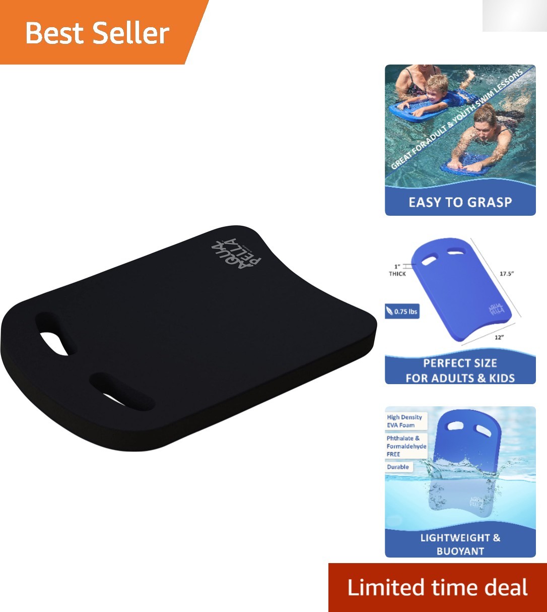 Lightweight Rectangular Swimming Kickboard - Essential Pool Float for All Ages