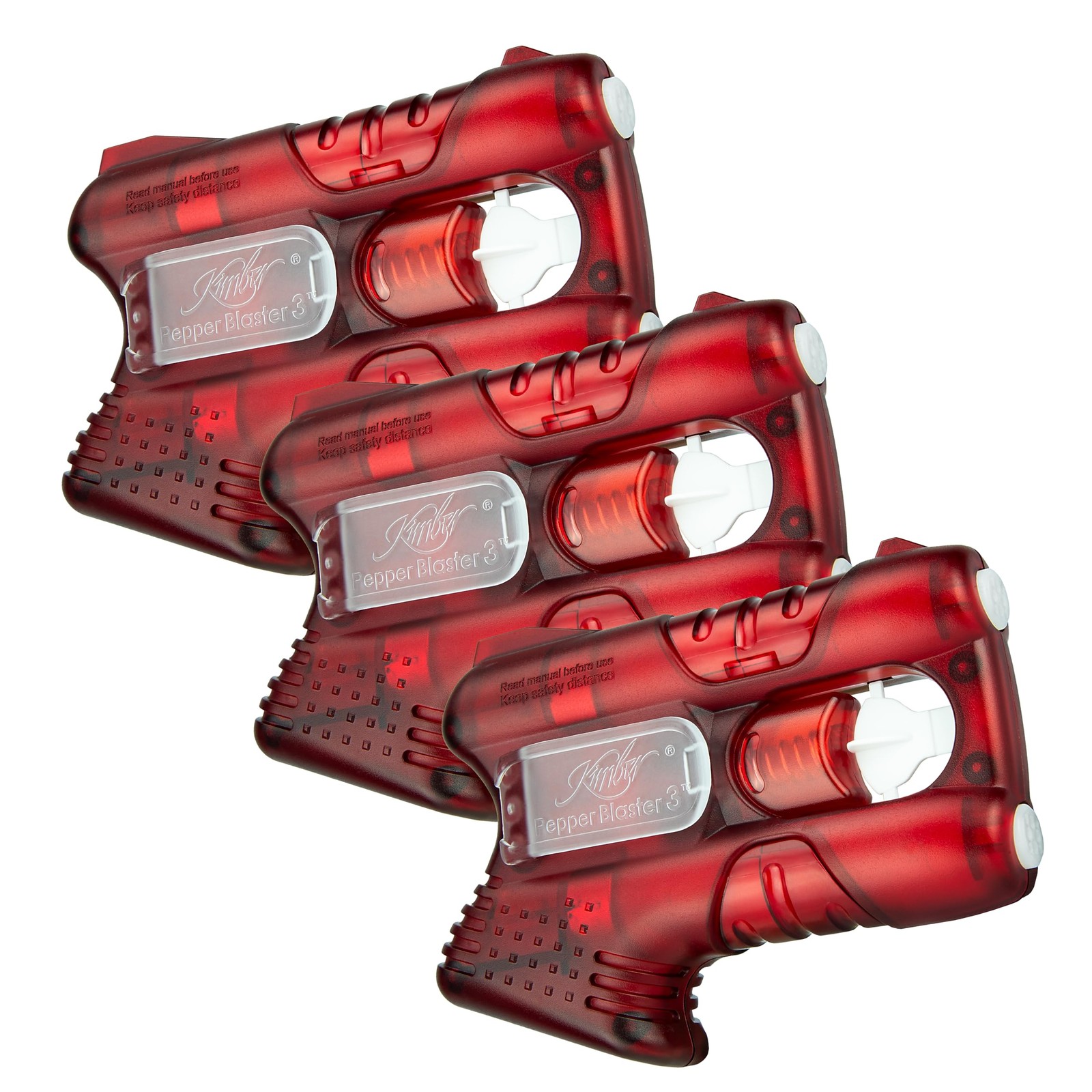 Self Defense Less-Lethal PepperBlaster 3 - (3 Pack) - Red