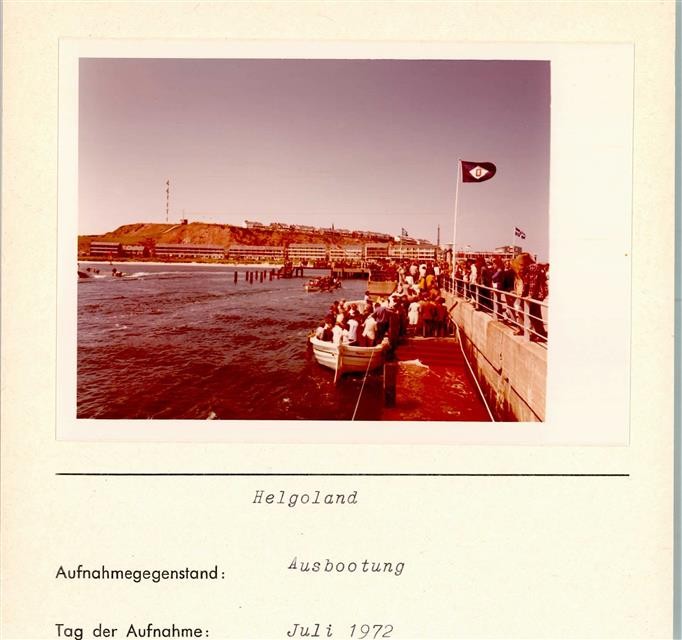 10187302 - 2192 Heligoland Landing Bridge Disembarkation Photo Mounted on Cardboard