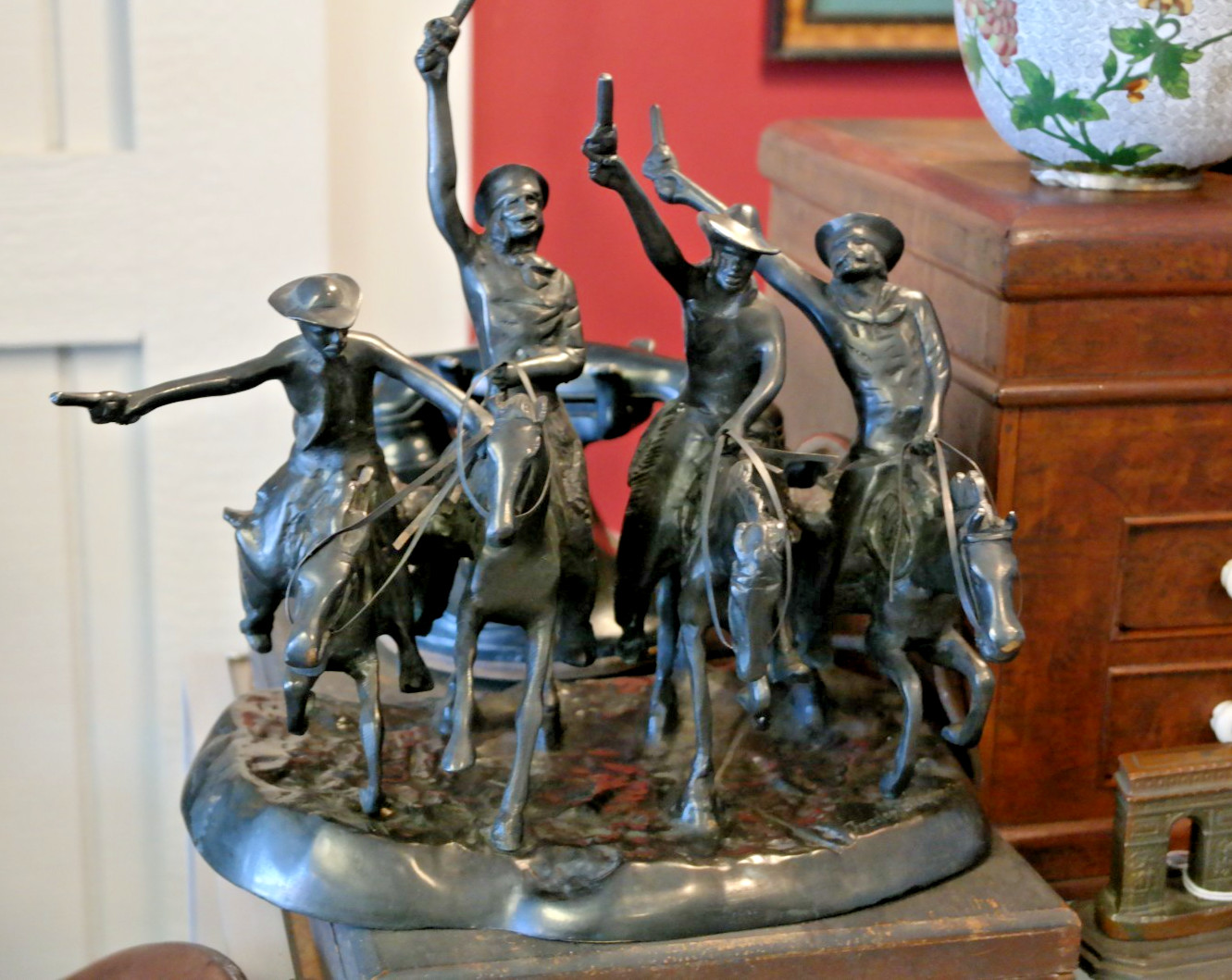Frederic Remington “Coming Through the Rye” – Solid Bronze Sculpture Signed, #'d
