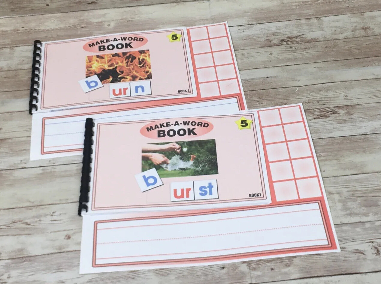 MAKE A WORD - UR words - w/ letter tiles - Interactive Learning Book set