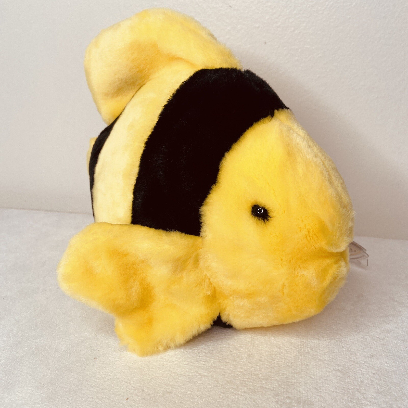 BUBBLES fish Ty Beanie Buddy NEW Yellow Black 10" Retired 1998 Y2K Vintage 90s