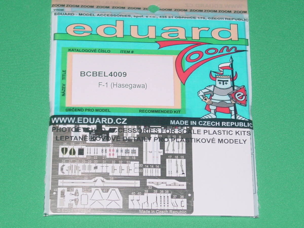 1/48 Eduard etching BCBEL4009 E for Mitsubishi F-1
