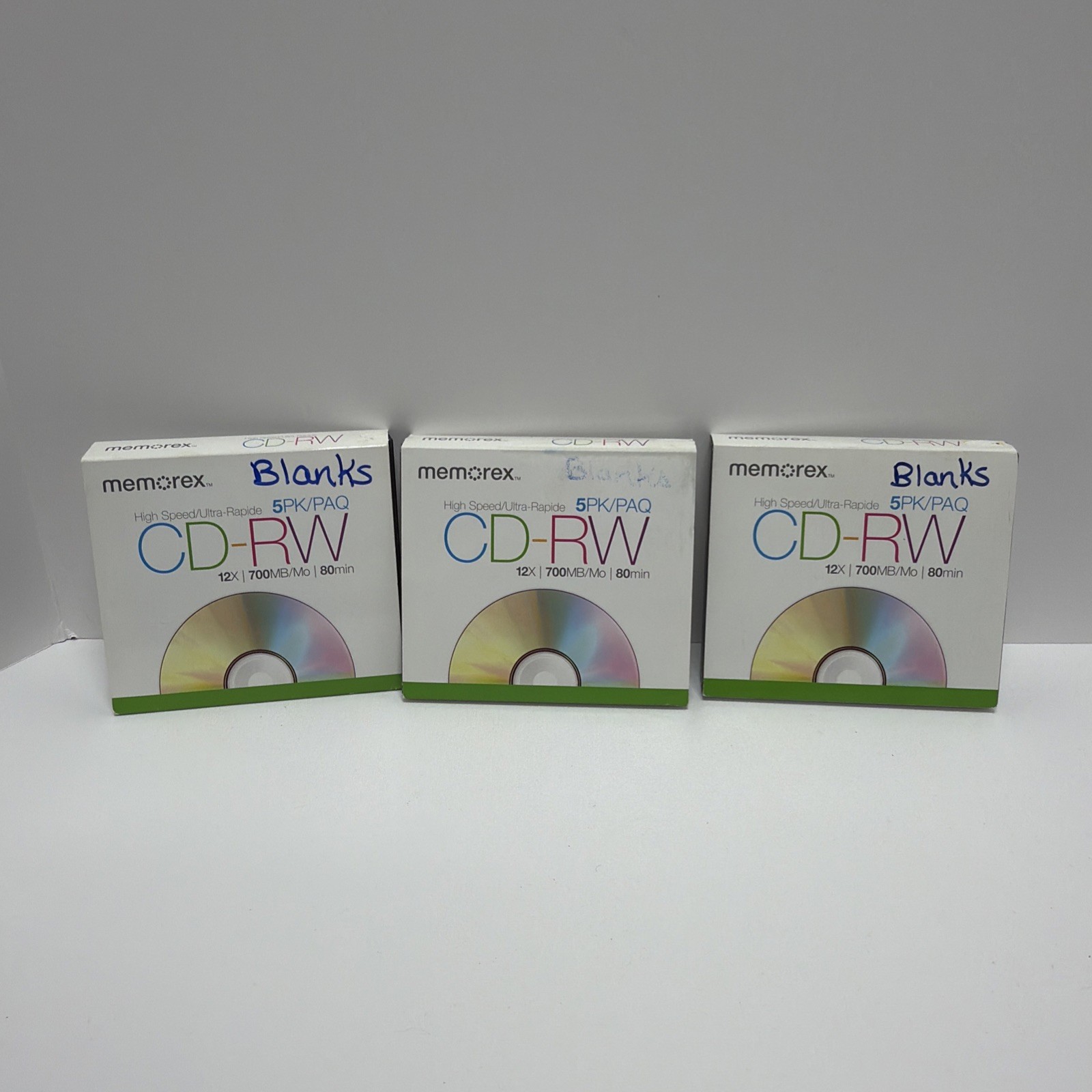 MEMOREX High Speed CD-RW 12x Data/700MB/80 Min 2 5-Pack Blank CD Disks 1 Pack 4