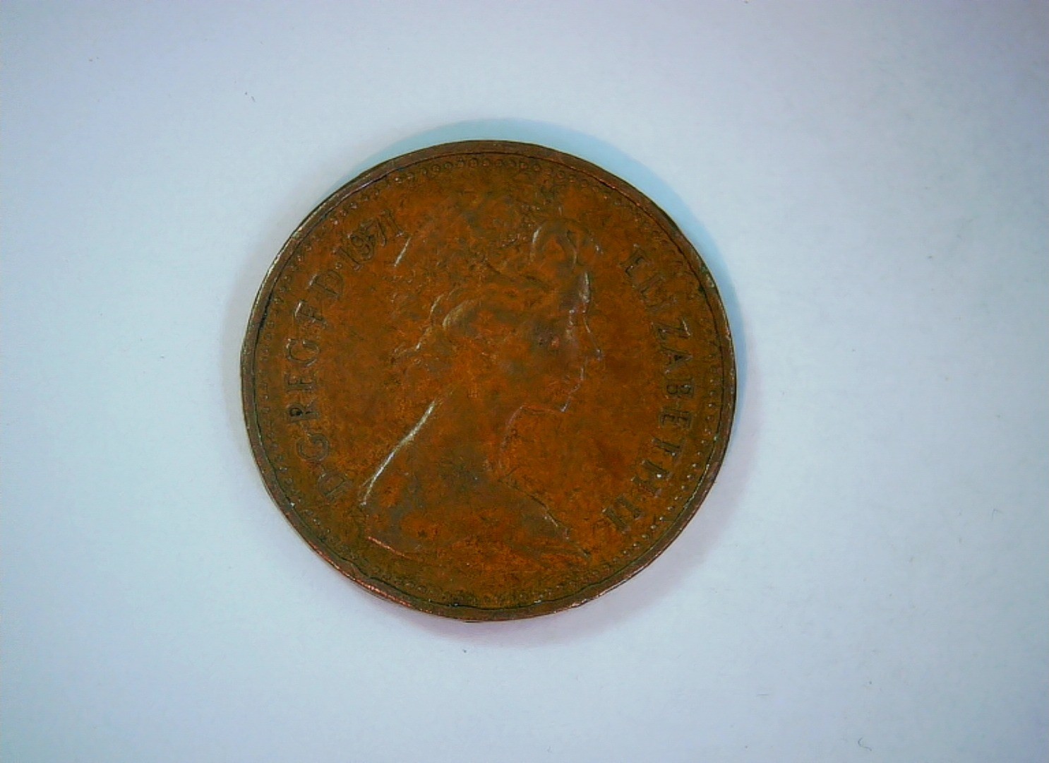 UK 1971 1 New Penny Elizabeth II Decimal New Penny (Portcullis reverse) Coin