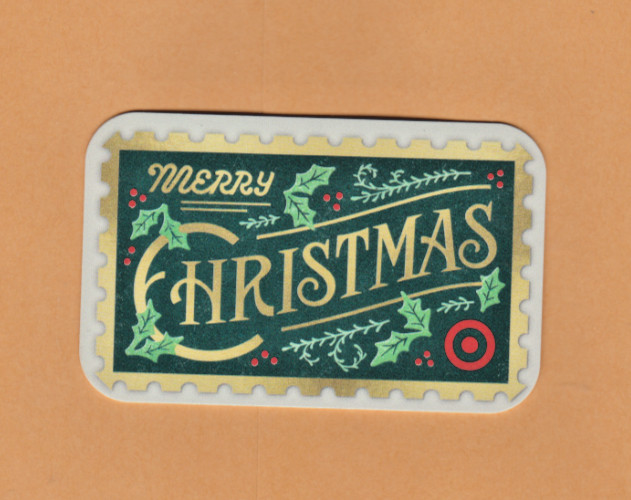 Collectible Target Gift Card - Merry Christmas Stamp - No Cash Value