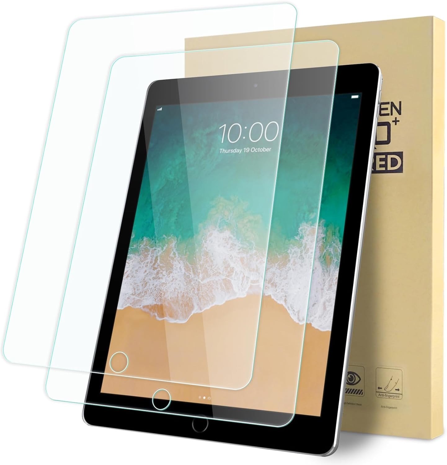 Case for iPad 9.7" 6th/5th Gen with Tempered Glass Screen Protector, Easy Instal