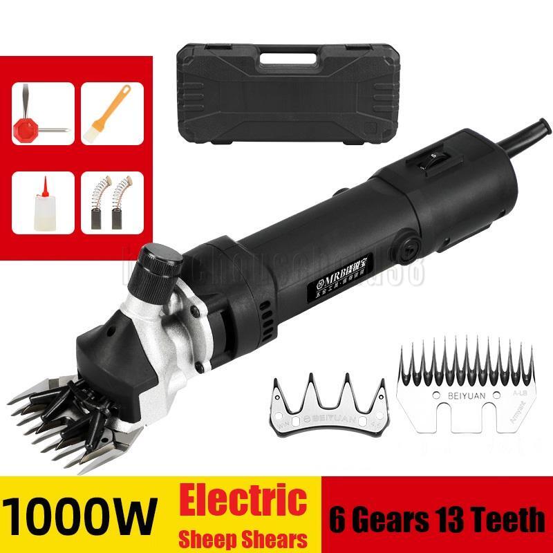 1000W 6Speeds Electric Sheep Shears Animal Grooming Clippers With Storage Box