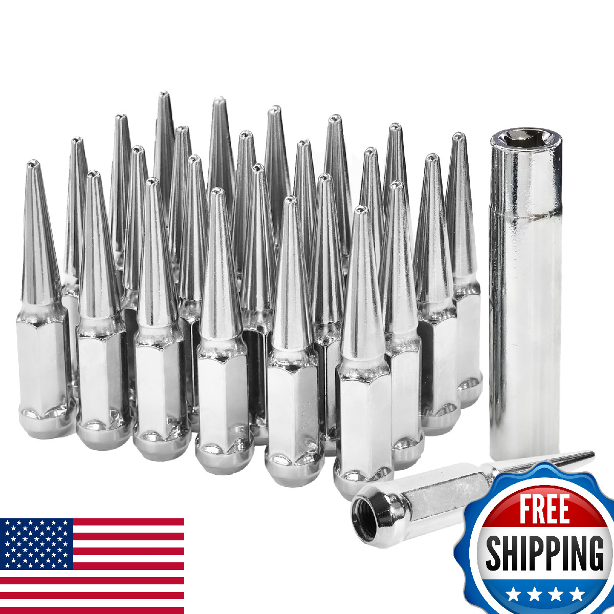 TAGMORE M14X1.5 Spike Lug Nuts - 24pcs OEM Wheel Lug Nuts Compatible with Grand 