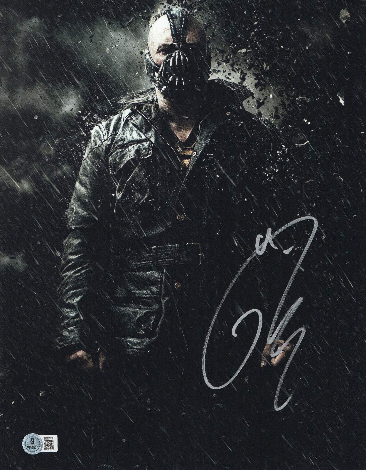 TOM HARDY SIGNED AUTOGRAPH THE DARK KNIGHT RISES 11X14 PHOTO BECKETT BAS BANE DC