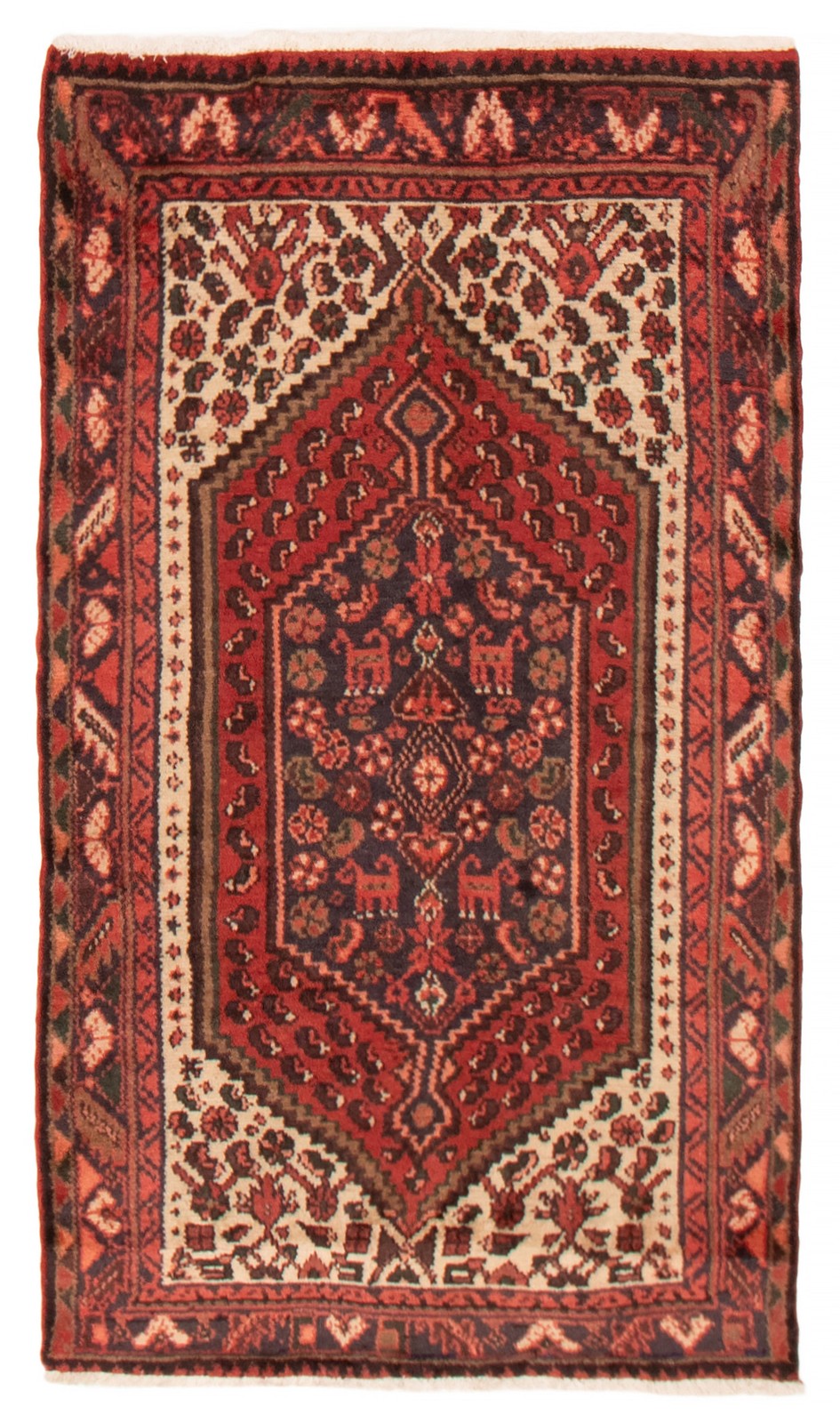 Vintage Oriental Hand-Knotted Carpet 3'2" x 5'8" Traditional Wool Area Rug