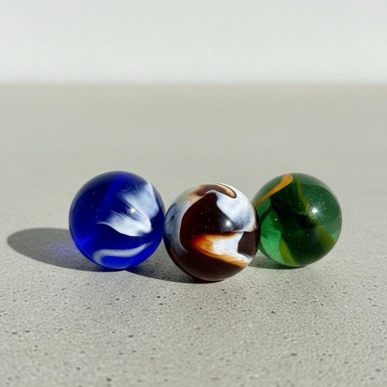 Vintage Stephen Fellerman Art Glass Marbles: Handblown Studio Glass
