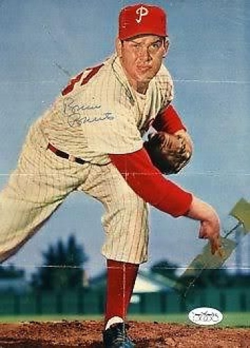 Robin Roberts Vintage Signed Jsa Certed Sticker 8x10 Photo Autograph Authentic 