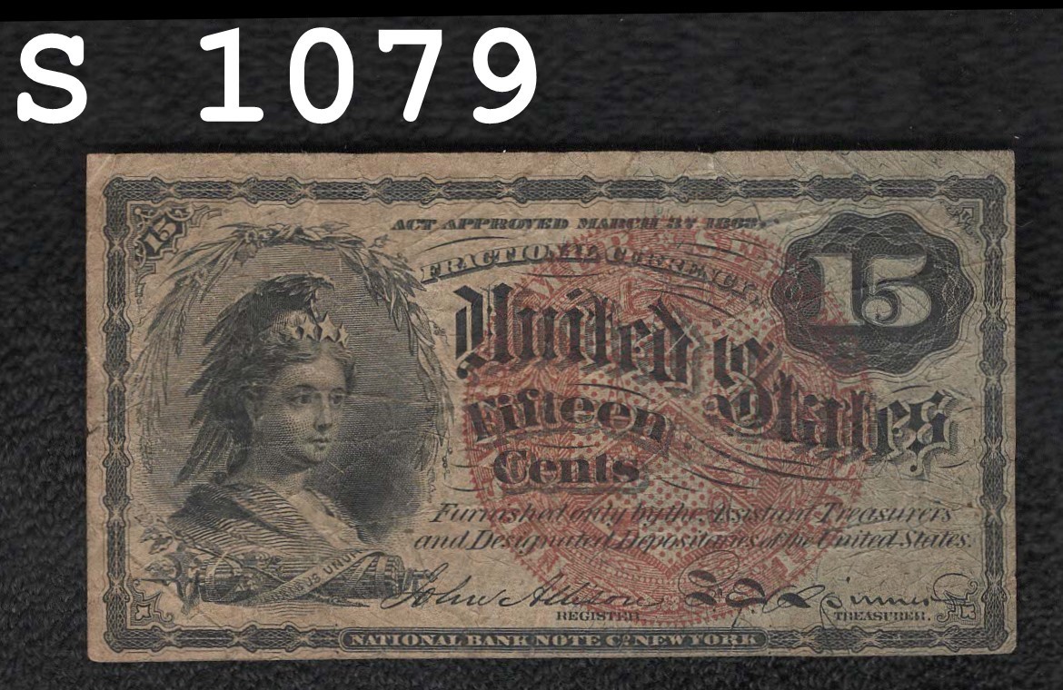 "Fourth Issue" .15 Cent Fractional Note "VF"
