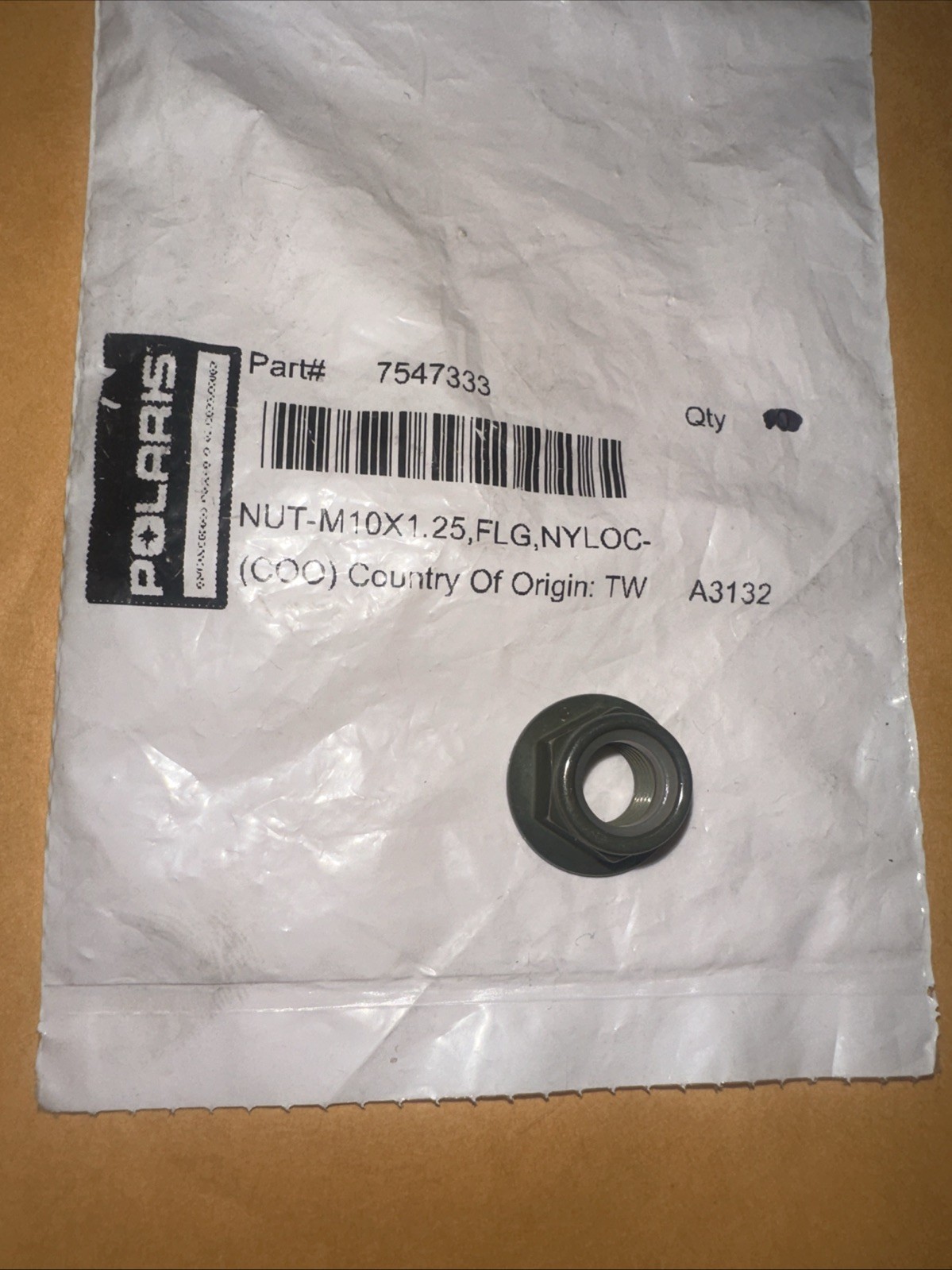 New OEM Polaris 7547333 Nyloc Nut RZR, Sportsman ATV, Ranger, Snowmobile