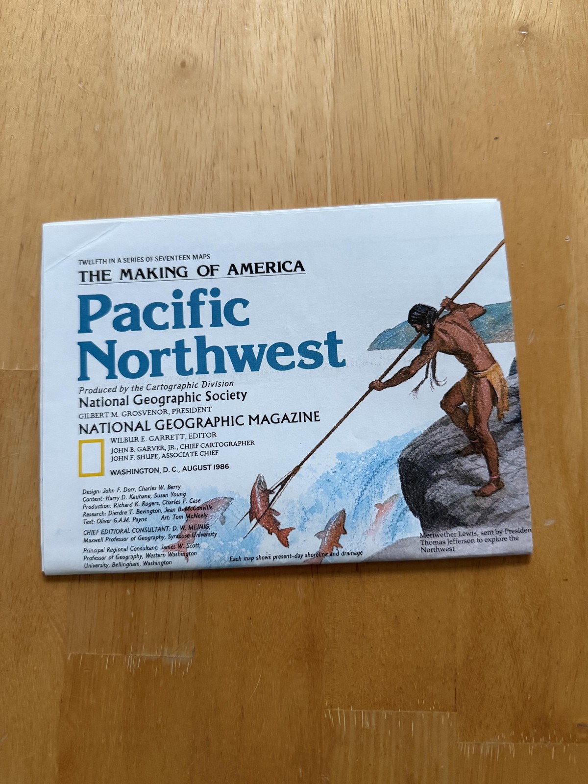 Vintage 1986 National Geographic Pacific Northwest Map The Making Of America
