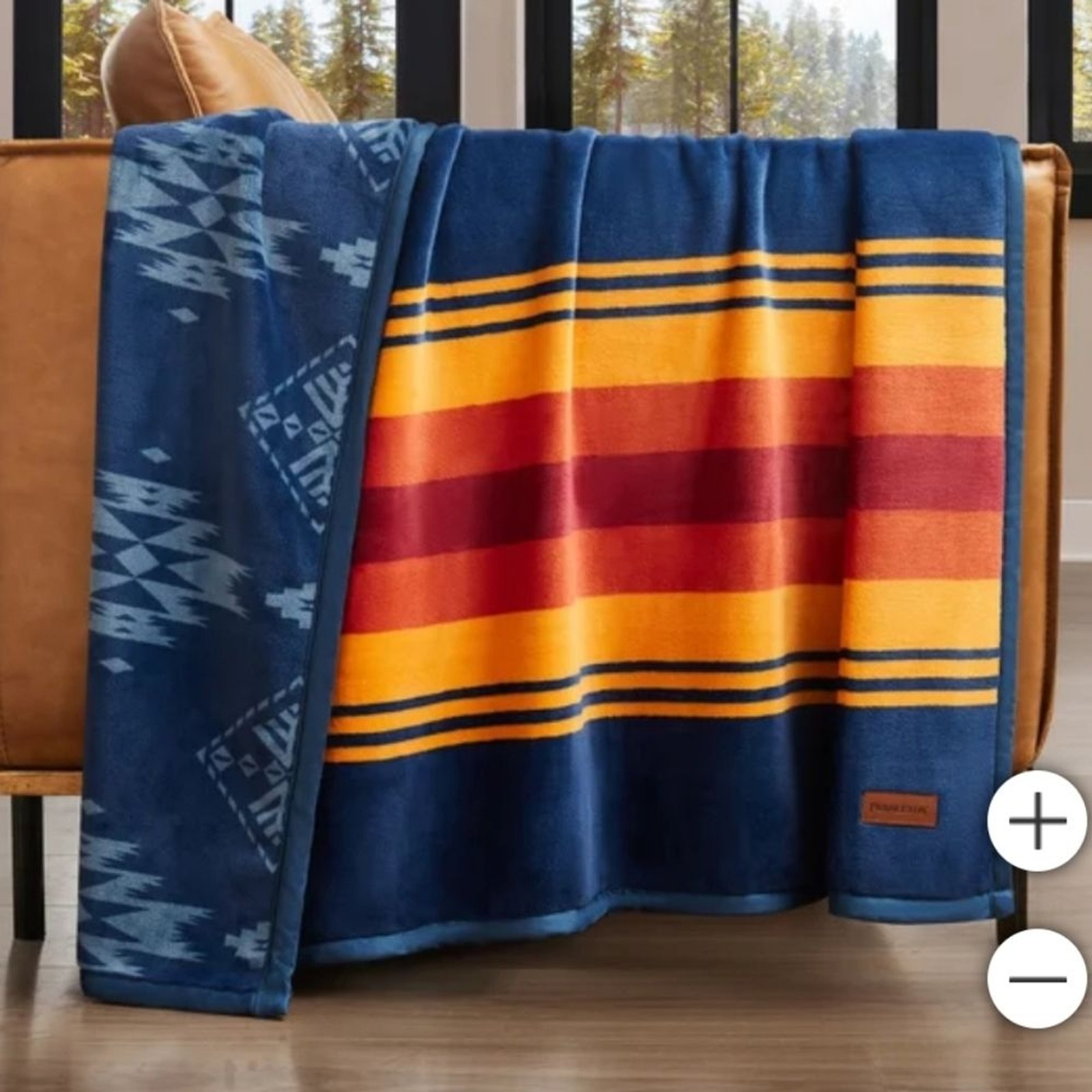 Pendleton Reversible Plush Throw, new