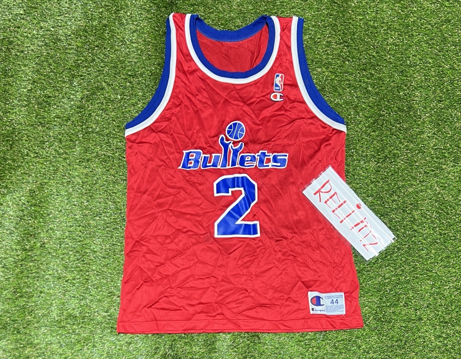 Vintage Washington Bullets Chris Webber Champion Jersey sz 44 NBA  basketball