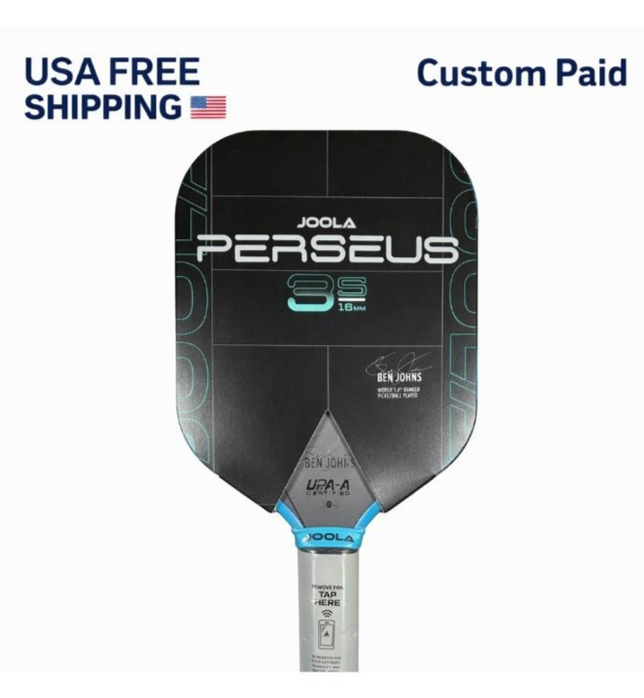 Premium Ben Johns Perseus 3S 16mm Carbon Fiber Pickleball Paddle Pro