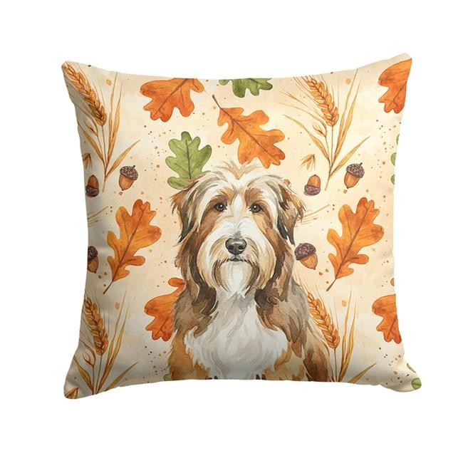 Carolines Treasures WDK7702PW1818 18 x 18 in. Brown Bearded Collie Heirloom F...