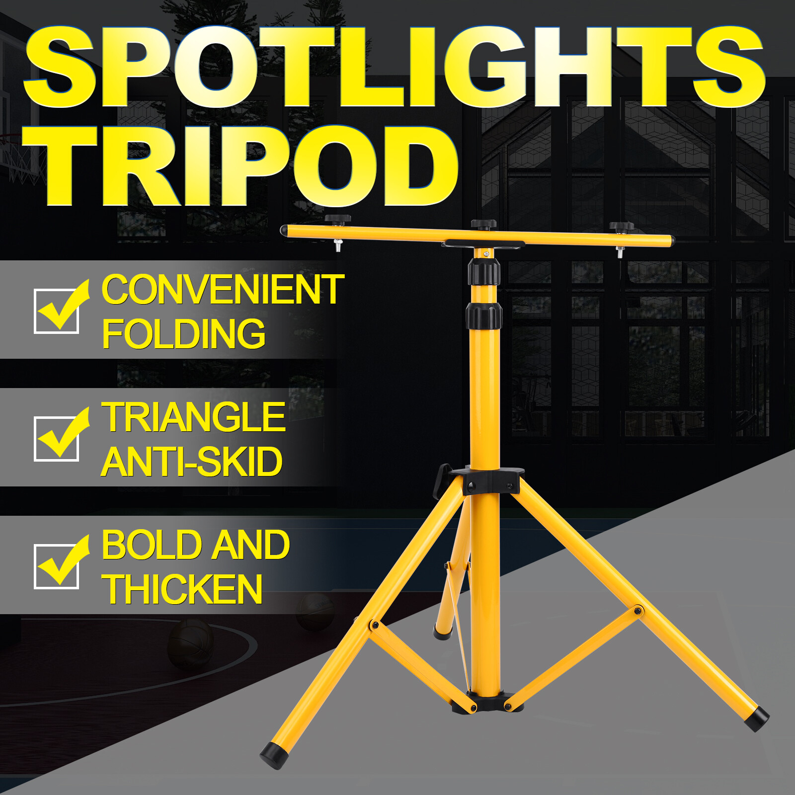 Tripod Stand &T Bar For Universal Pro Audio DJ Lights Par Can Wash Light Fixture