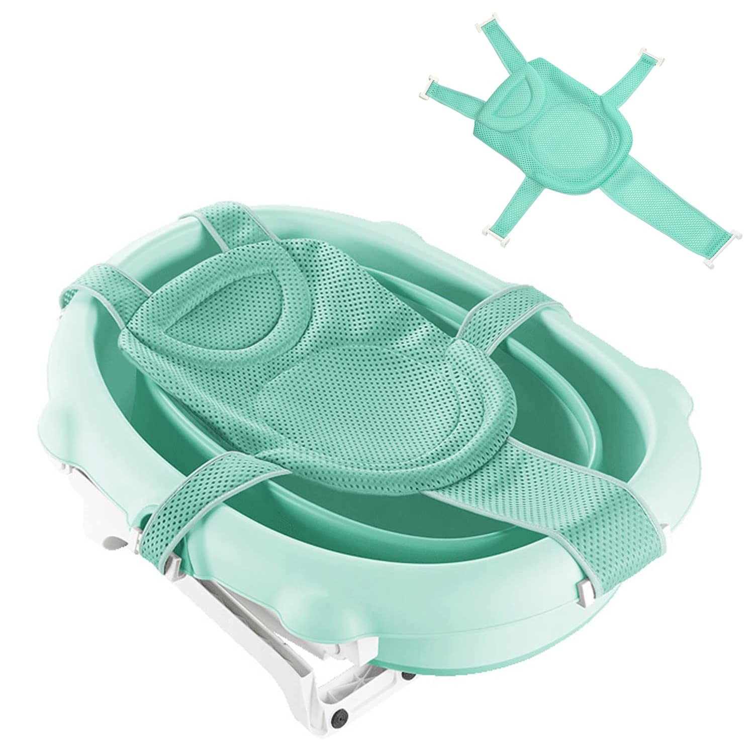 Baby Bath Seat Support Net Soft Headrest Baby Bath Cushion Pad, Breathable Ne...