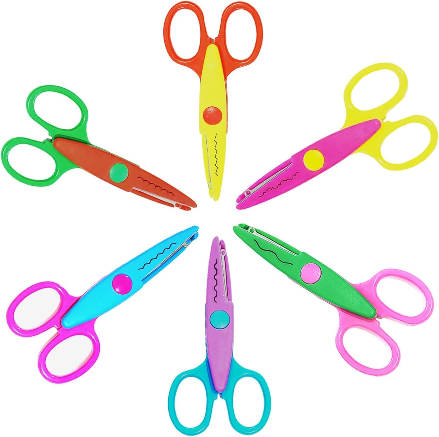 Paper Edge Scissors Set of 6 Different Patterns Craft Scissors for Teachers