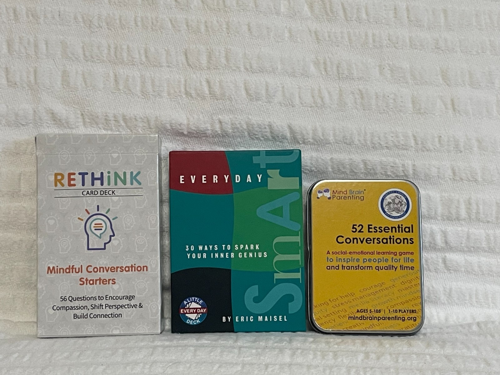 Lot of 3 Conversation Decks for Teachers, Therapists, Parents, Case Managers