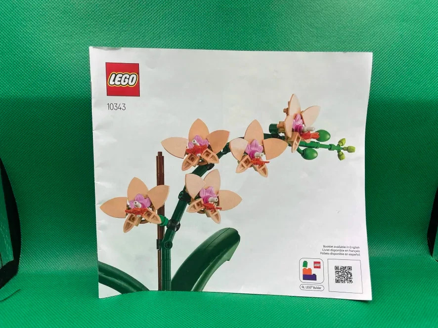 LEGO Botanicals Mini Orchid Plant Gift Decor Building Set 10343 Book Only