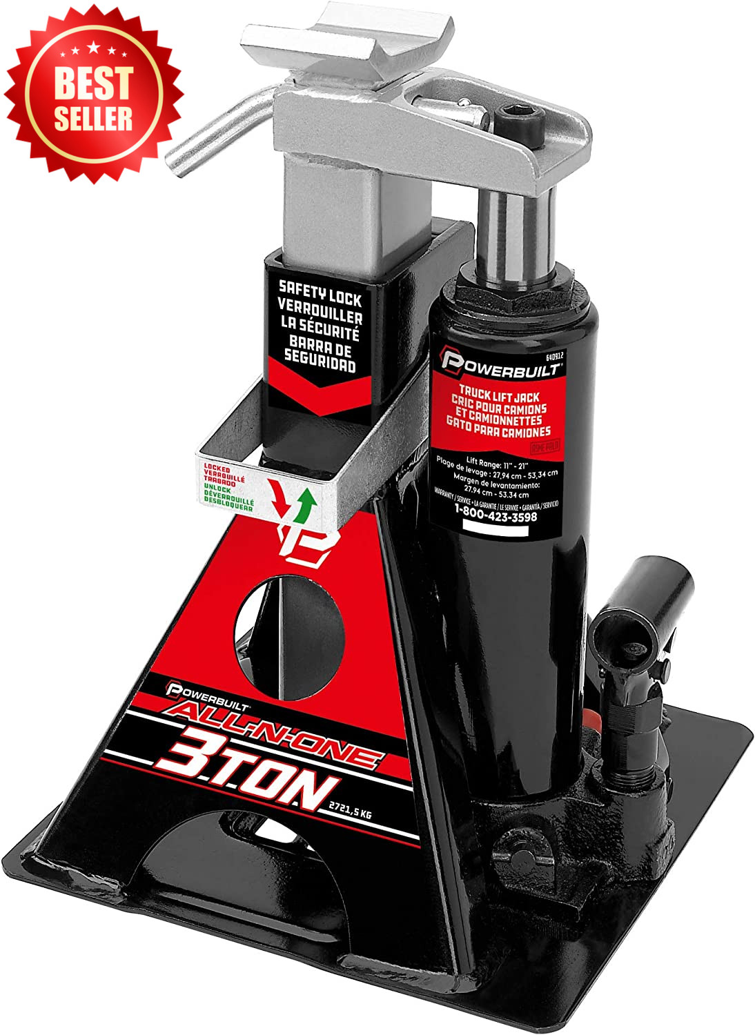 3 TON Hydraulic Bottle Jack & Jack Stand Combo 11-21 IN Truck SUV Car US