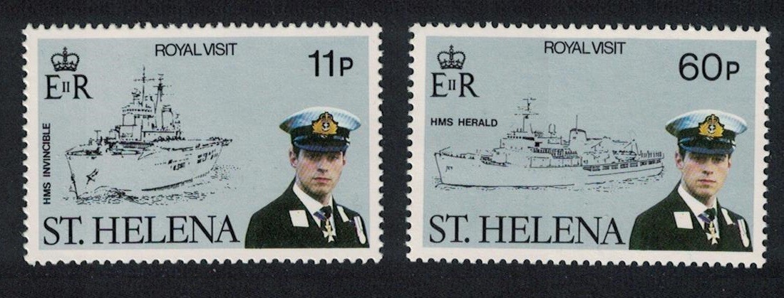 St. Helena Visit of Prince Andrew 2v 1984 MNH SG#436-437