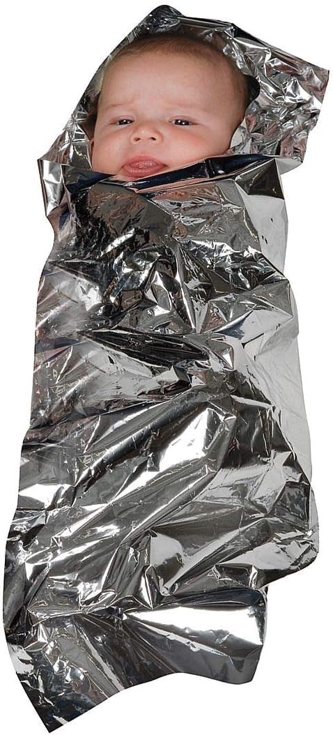Sterile Foil Baby Bunting Emergency Heat-Conserving Baby Blanket Newborns &
