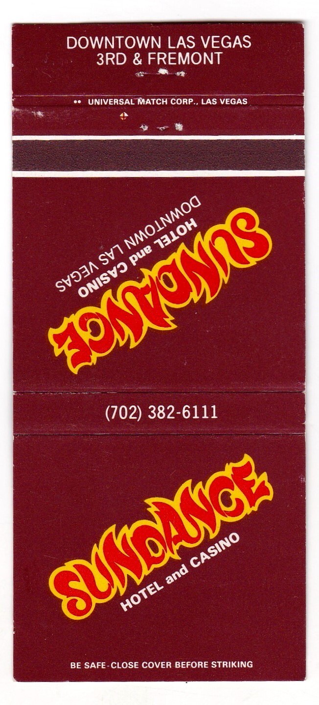 Sundance Hotel & Casino  Las Vegas Matchbook Cover icmsc5