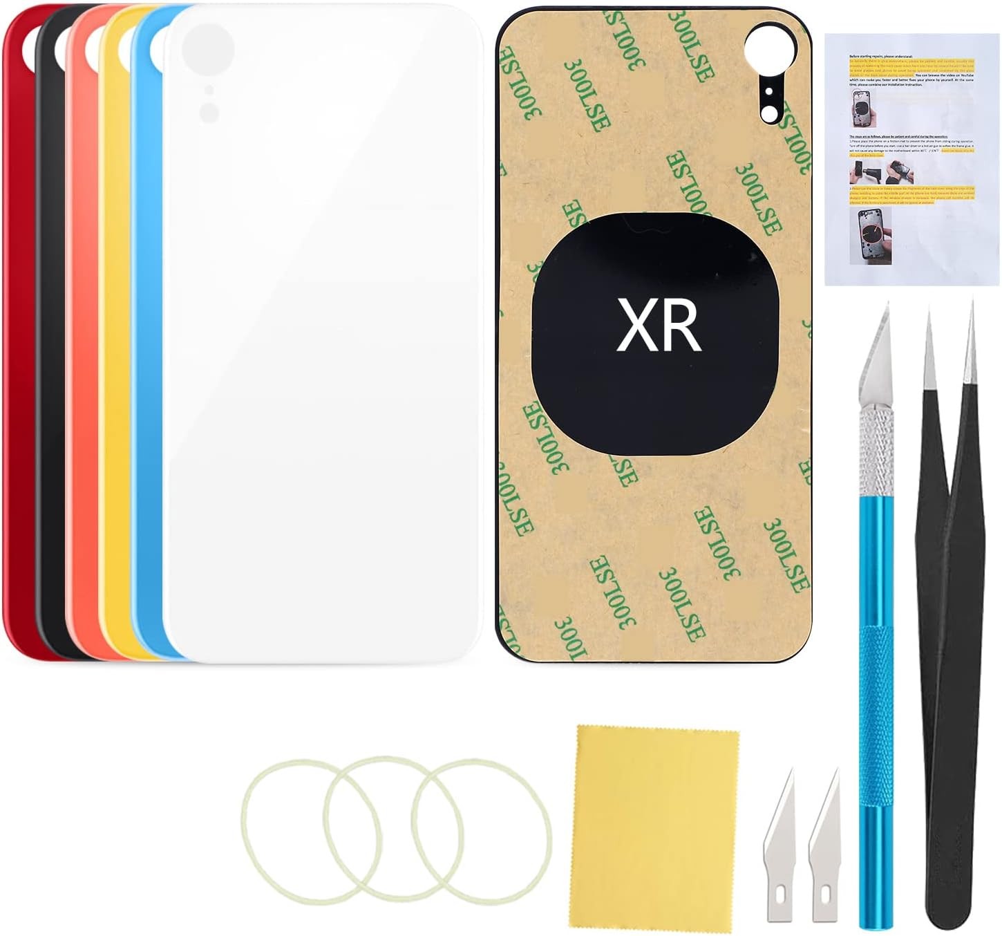 Rear Back Screen Cover Glass Replacement Compatible with iPhone XR 6.1 Inches