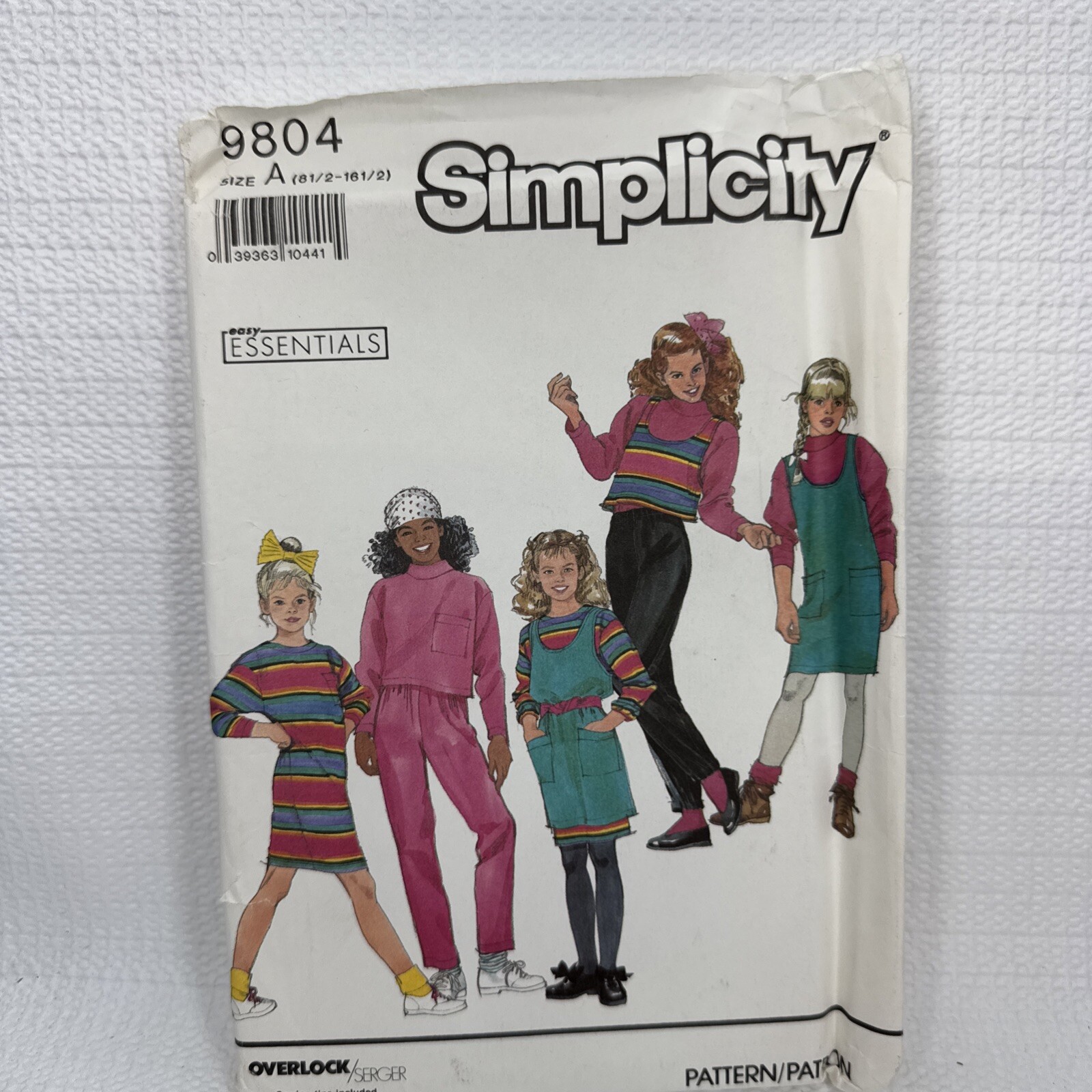 Simplicity 9804 Girls Dress Jumper Top Pants Pattern 8.5-16.5 Uncut